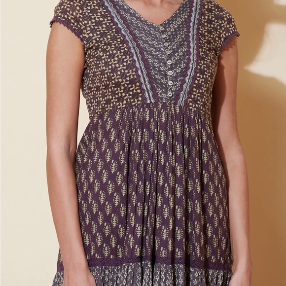 Label Ritu Kumar Indigo printed long dress size S - Picture 5 of 7